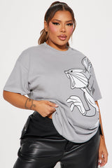 Bugs Bunny Jumbo Print Graphic Tee - Grey