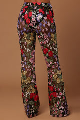 Erin Embroidered Pant - Black/combo