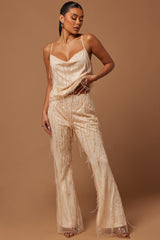 Isabelle Sequin Pant - Nude
