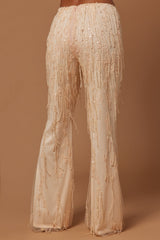 Isabelle Sequin Pant - Nude