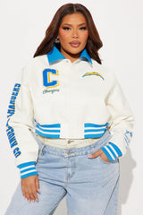 LA Chargers Bomber Jacket - Cream