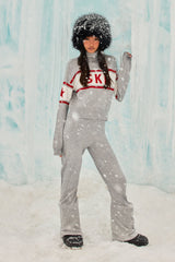 Ski Bunny Sweater Pant Set - Heather Grey