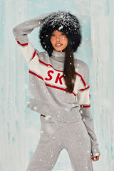 Ski Bunny Sweater Pant Set - Heather Grey