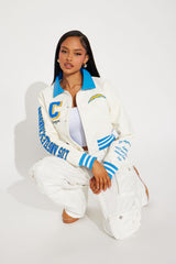 LA Chargers Bomber Jacket - Cream