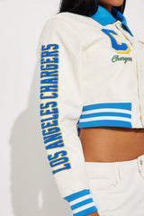 LA Chargers Bomber Jacket - Cream