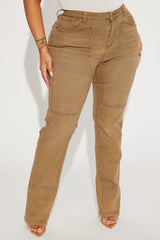 Headed West Straight Leg Pant - Chocolate
