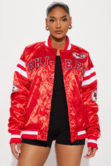 Chiefs Quilted Bomber Jacket - Red