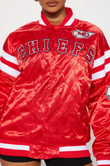 Chiefs Quilted Bomber Jacket - Red