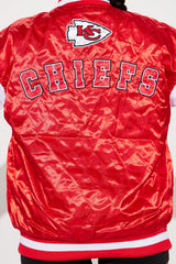 Chiefs Quilted Bomber Jacket - Red