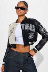 Touchdown Raiders Bomber Jacket - Black