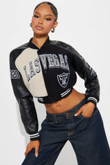 Touchdown Raiders Bomber Jacket - Black