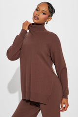 Staying Here Sweater Pant Set - Mocha