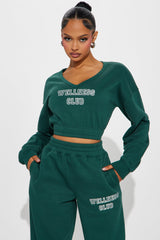 Wellness Fleece Sweatsuit Set - Hunter