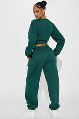 Wellness Fleece Sweatsuit Set - Hunter