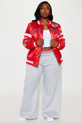 Chiefs Quilted Bomber Jacket - Red
