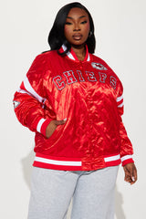 Chiefs Quilted Bomber Jacket - Red