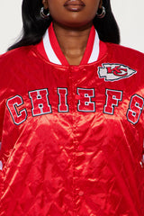 Chiefs Quilted Bomber Jacket - Red