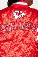 Chiefs Quilted Bomber Jacket - Red