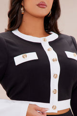 Elizabeth Skirt Set - Black/White