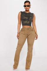 LA to NY Washed Tank Top - Charcoal