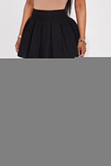 Good Girl Vibes Pleated Mini Skirt - Black