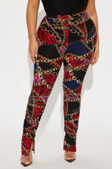 Bree Marie Baroque Stacked Legging - Black/combo