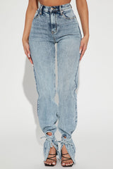 Tall All Tied Up Straight Leg Jeans - Medium Wash