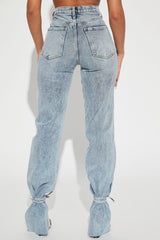 Tall All Tied Up Straight Leg Jeans - Medium Wash