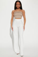 Tall Victoria High Waisted Dress Pants - White