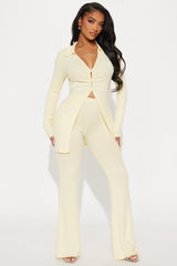 Camille Cozy Pant Set - Butter Yellow