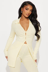 Camille Cozy Pant Set - Butter Yellow