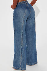 Clarke Non Stretch Low Rise A-Line Jeans - Dark Wash