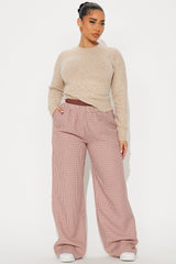 Seek Me Double Waistband Boxer Pant - Brown/combo