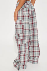 Helena Plaid Cargo Jogger - Multi Color