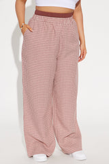 Seek Me Double Waistband Boxer Pant - Brown/combo