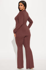 Dalia Flyaway Pant Set - Brown