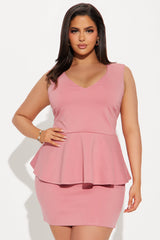 The Julia Ponte Skirt Set - Pink
