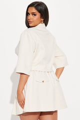 Chick in Command Skort Set - Cream