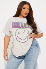 Nirvana Graphic Tee - Taupe/combo