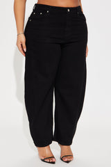 Allegra Barrel Pant - Black