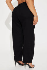 Allegra Barrel Pant - Black