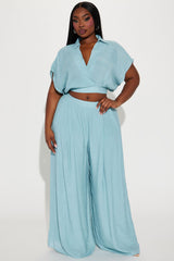 Mea Gauze Pant Set - Blue