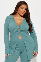 Camille Cozy Pant Set - Teal