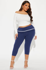 A New Direction Capri Legging - Navy