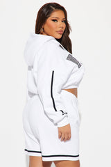 NY Fleece Short Set - White/Black