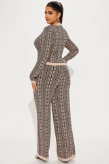 Expensive Glam Sweater Pant Set - Black/combo