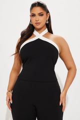 Daya Halter Pant Set  - Black