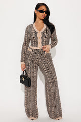 Expensive Glam Sweater Pant Set - Black/combo