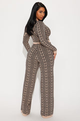 Expensive Glam Sweater Pant Set - Black/combo