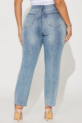 Tobi High Rise Mom Jeans - Medium Blue Wash